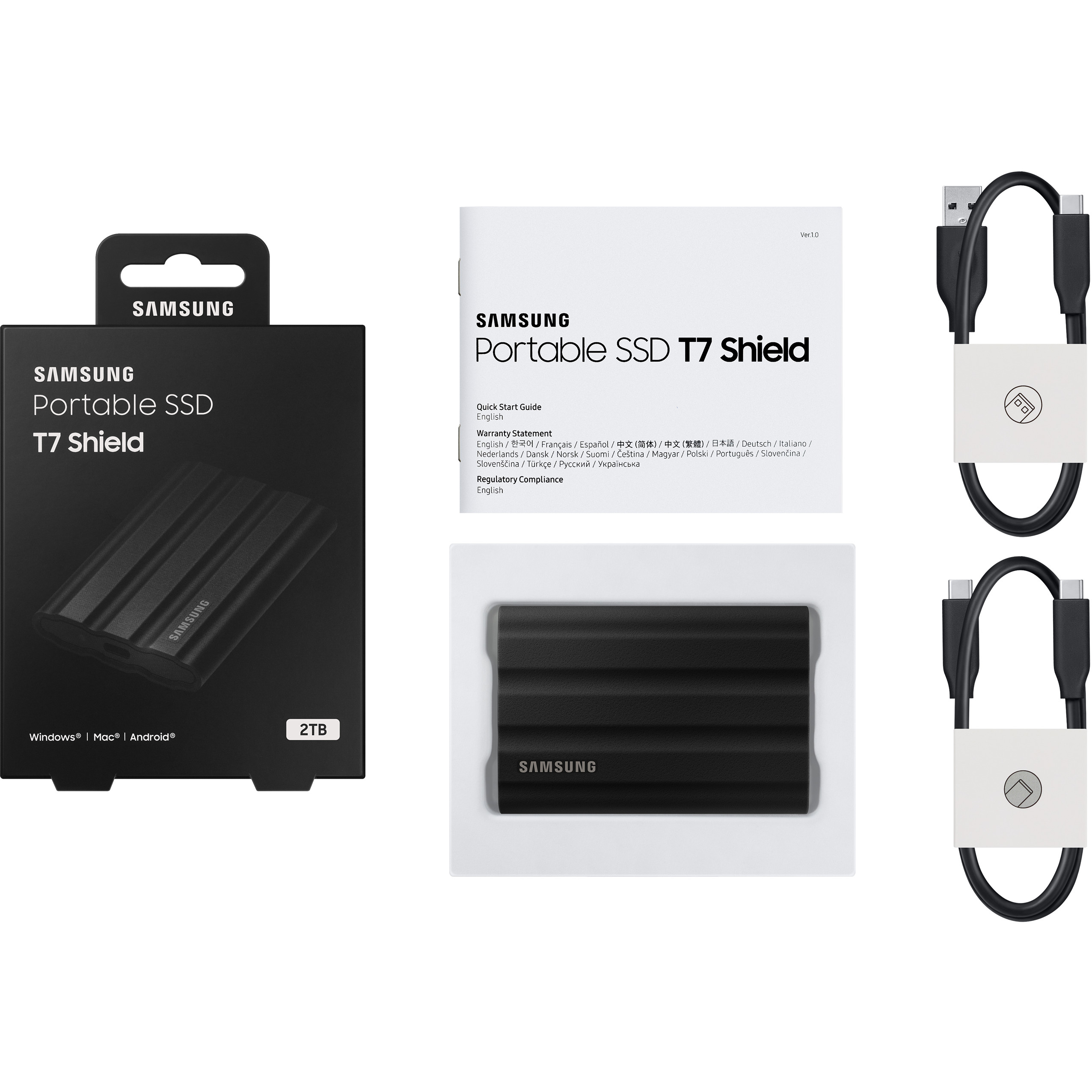 SSD Eksterni 2TB Samsung Portable T7 Shield crna USB 3.2 MU-PE2T0S/EU-7