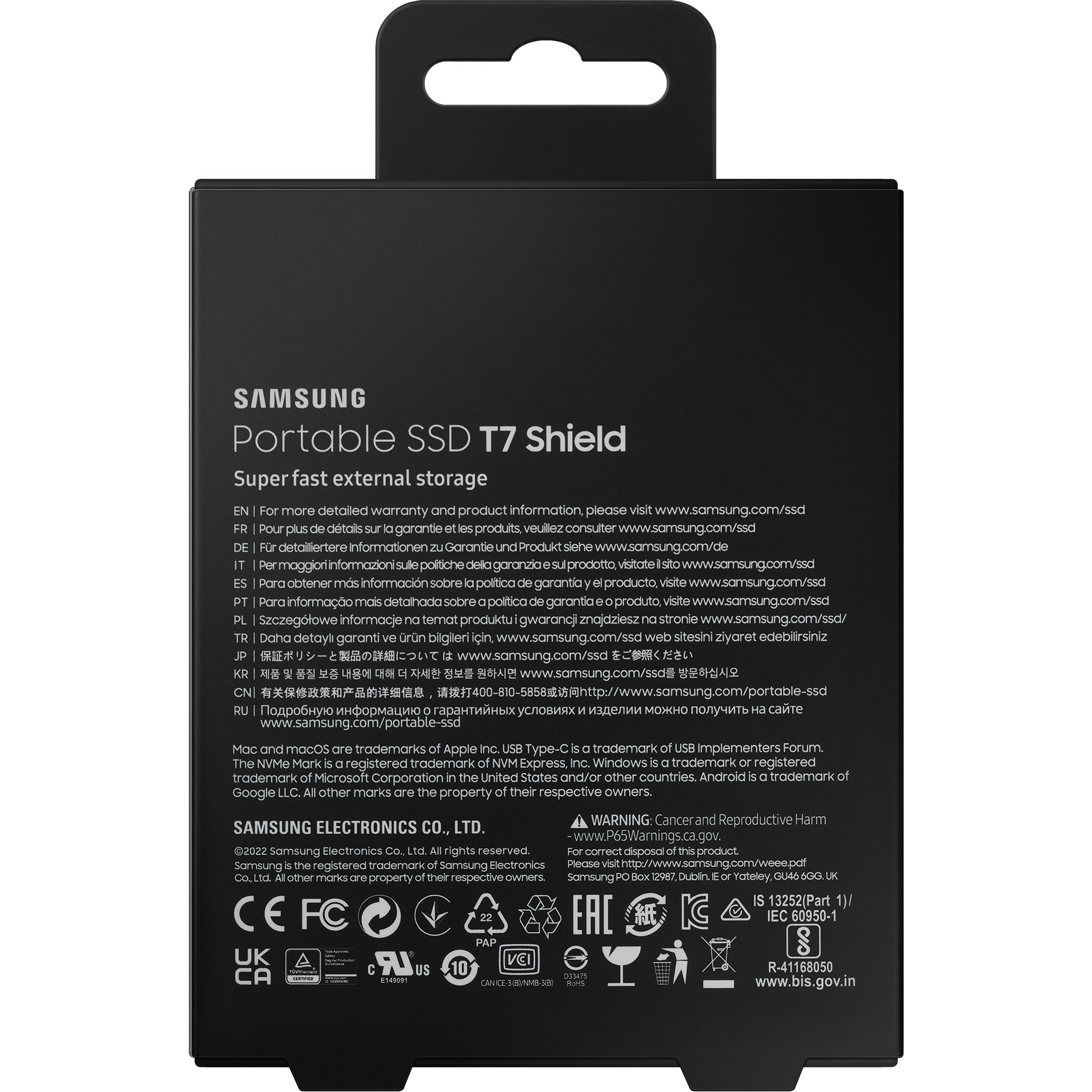 SSD Eksterni 2TB Samsung Portable T7 Shield crna USB 3.2 MU-PE2T0S/EU-13