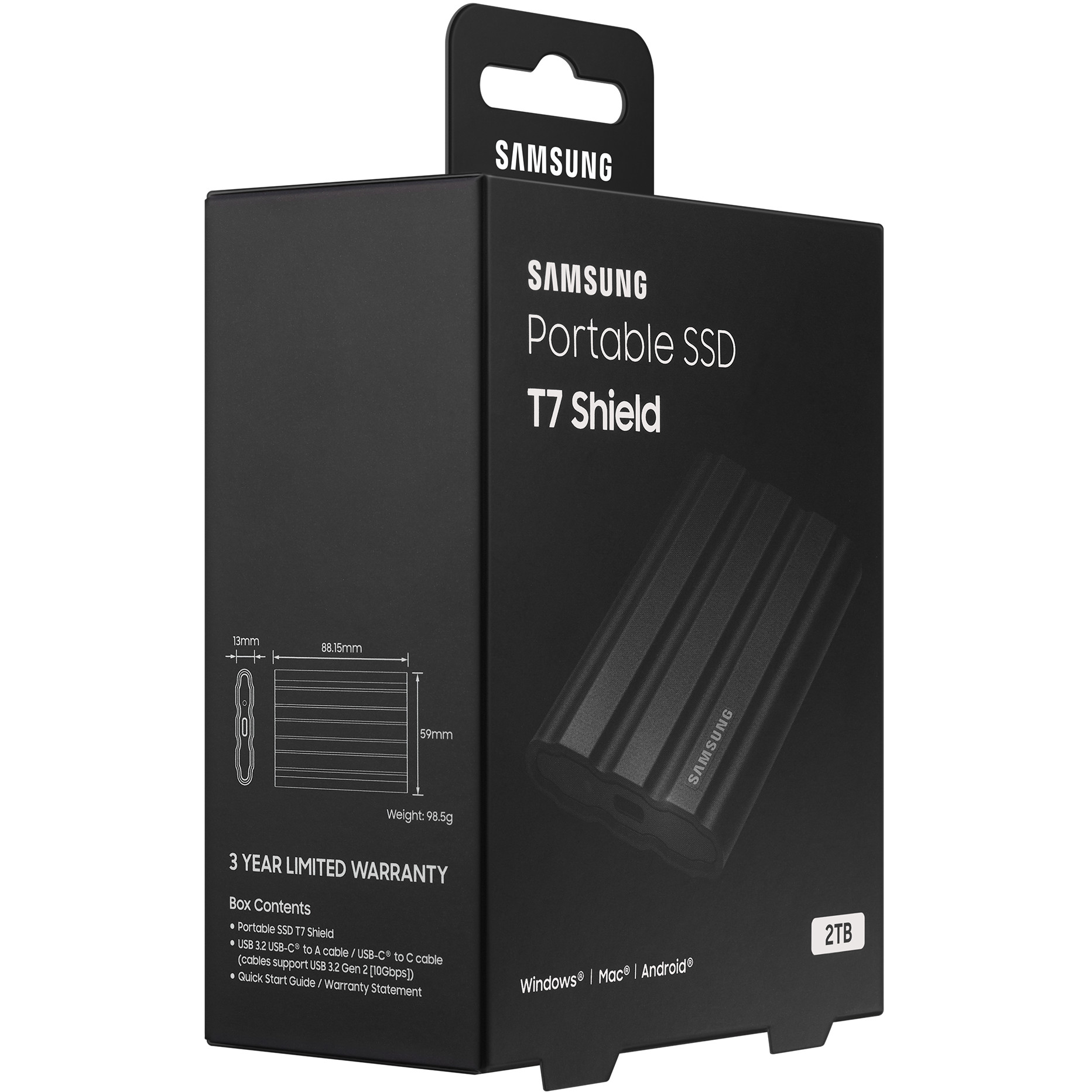 SSD Eksterni 2TB Samsung Portable T7 Shield crna USB 3.2 MU-PE2T0S/EU-14
