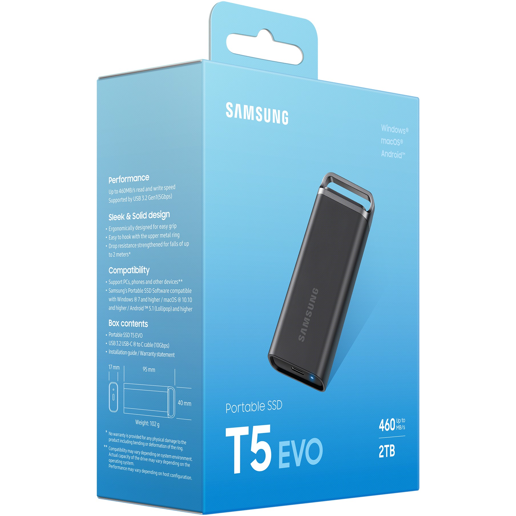 Prijenosni SSD SAMSUNG T5 EVO 2TB (USB 3.2 Gen 1)-6