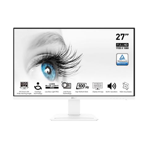 Monitor MSI MON 27 PRO MP273AW (27, 1920x1080, IPS, 100Hz, 300 cd/m2, kontrast 1.0001, 1 ms, 178°, 178°, D-Sub, DP, HDMI, 3,5 mm audio jack)-0