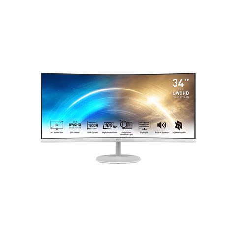 Monitor MSI MON 34 PRO MP341CQW (34, 219, 3440x1440, VA, 100Hz, 300 cd/m2, kontrast 30001, 4 ms, zakrivljeni)-0