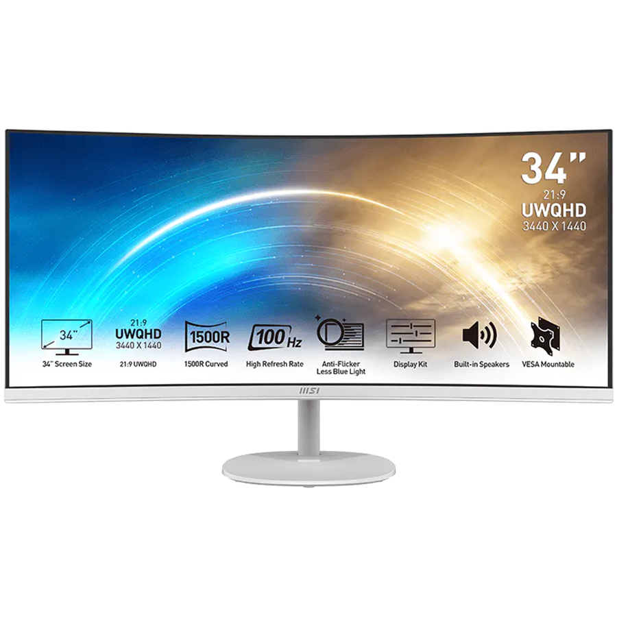 Monitor MSI MON 34 PRO MP341CQW (34, 219, 3440x1440, VA, 100Hz, 300 cd/m2, kontrast 30001, 4 ms, zakrivljeni)-1