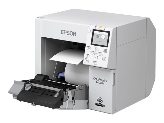 Pisač EPSON ColorWorks C4000 (ink-jet, rezač, ZPLII, USB, Ethernet, širina medija (maks.) 112 mm, širina ispisa (maks.) 108 mm, promjer role (maks.) 102 mm, brzina (maks.) 100 mm/s)-0