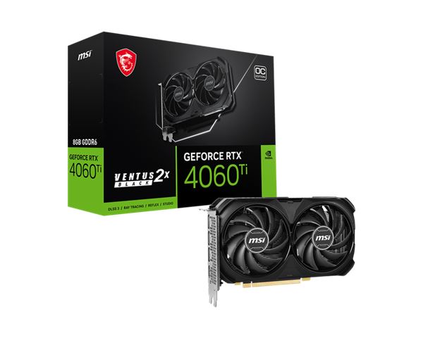 VGA MSI RTX 4060TI VENTUS BLACK 2X 8G OC-1