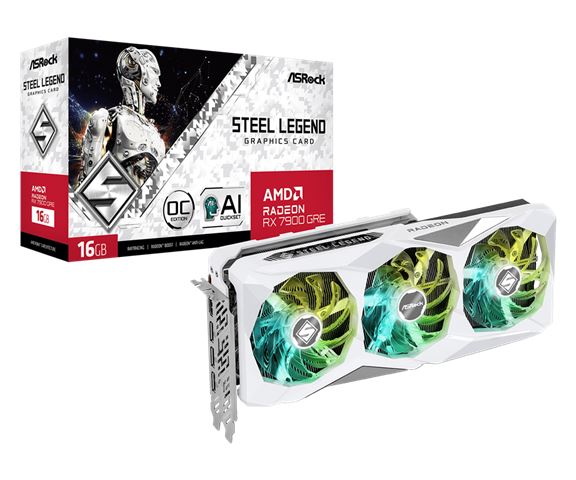 Grafička kartica ASROCK RX7900GRE Steel Legend (16gb gddr6, oc)-0