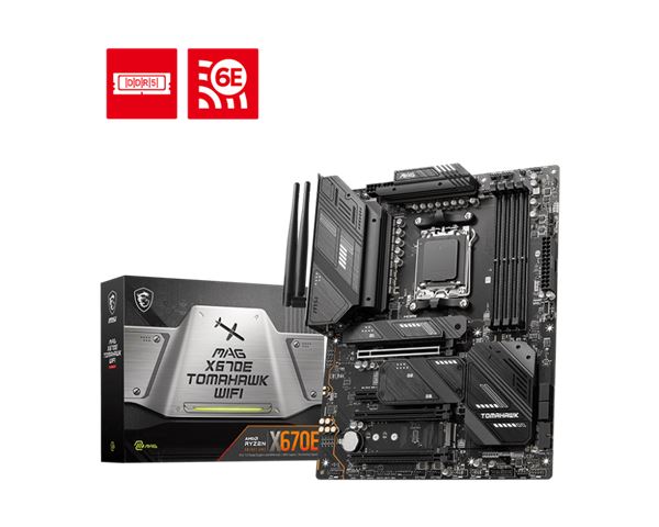 MOTHERBOARD MSI MAG X670E TOMAHAWK WIFI (am5, amd x670, ddr5, broj utora 4, 4800 - 7800mhz, pcie 5.0 x16 1, sata3 4, raid 0, raid 1, 8-kanalni audio, 1x 2.5gb ethernet, display port 1, atx, wlan connector 1, usb 3.2 8)-0