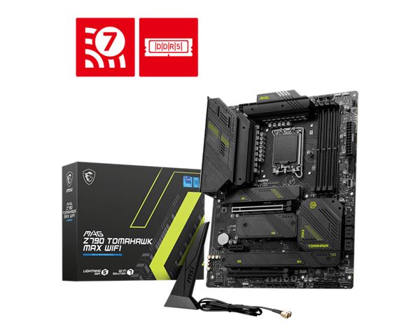 MBO MSI MAG Z790 TOMAHAWK MAX WIFI (lga1700, z790, ddr5, broj utora 4, 4800 - 7800 mhz, pcie 5.0 x16 1, sata3 8, raid 0, raid 1, 8-kanalni audio, 1x 2.5gb ethernet, display port 1, atx, wlan connector 1, usb 3.2 10)-0