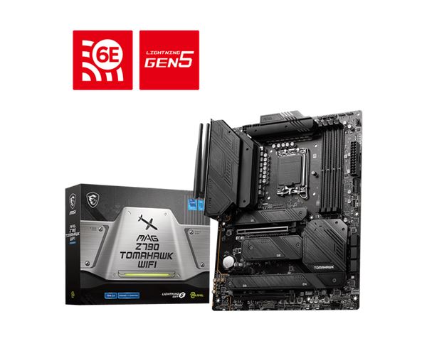 MSI Mainboard Desktop MAG Z790 TOMAHAWK WIFI (LGA 1700, 4x DDR5 max. 128GB, 2x PCI-E x16x16, 1x PCI-E x1, 4x M.2 4.0, 7x SATA, 4x USB 3.2 Gen1, 4x USB 3.2 Gen2 1x USB Type-C 3.2 Gen2, 1x HDMI, 1x DP,