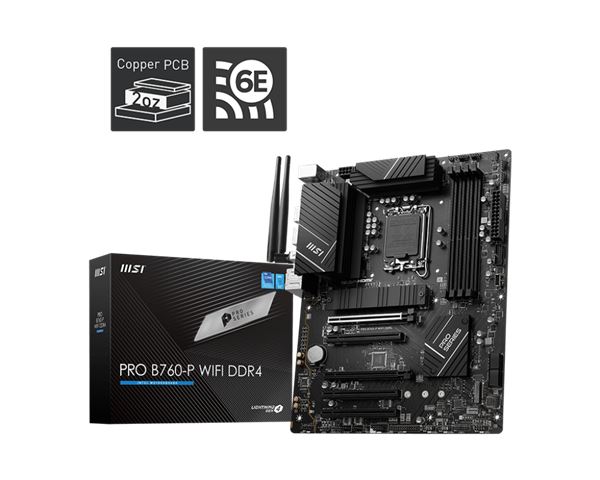 MBO 1700 MSI PRO B760-P WIFI DDR4 (ATX, DDR4, PCIe 5.0, 4 utora)-0
