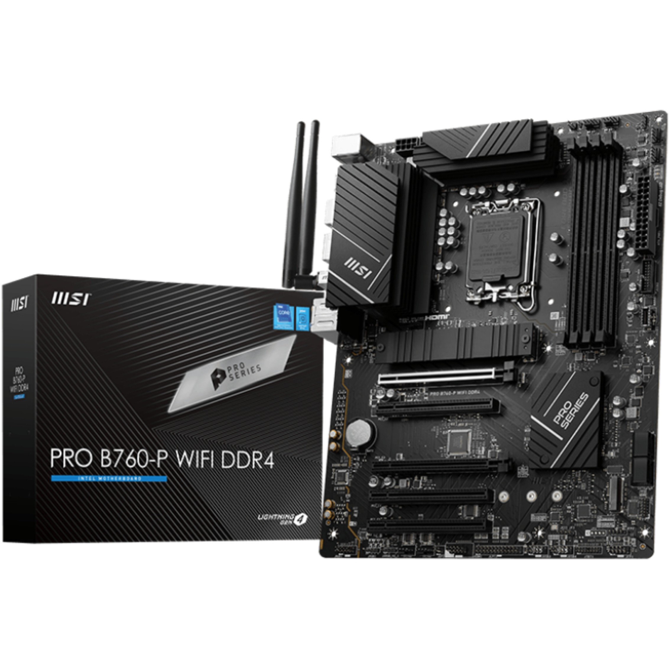 MBO 1700 MSI PRO B760-P WIFI DDR4 (ATX, DDR4, PCIe 5.0, 4 utora)-1