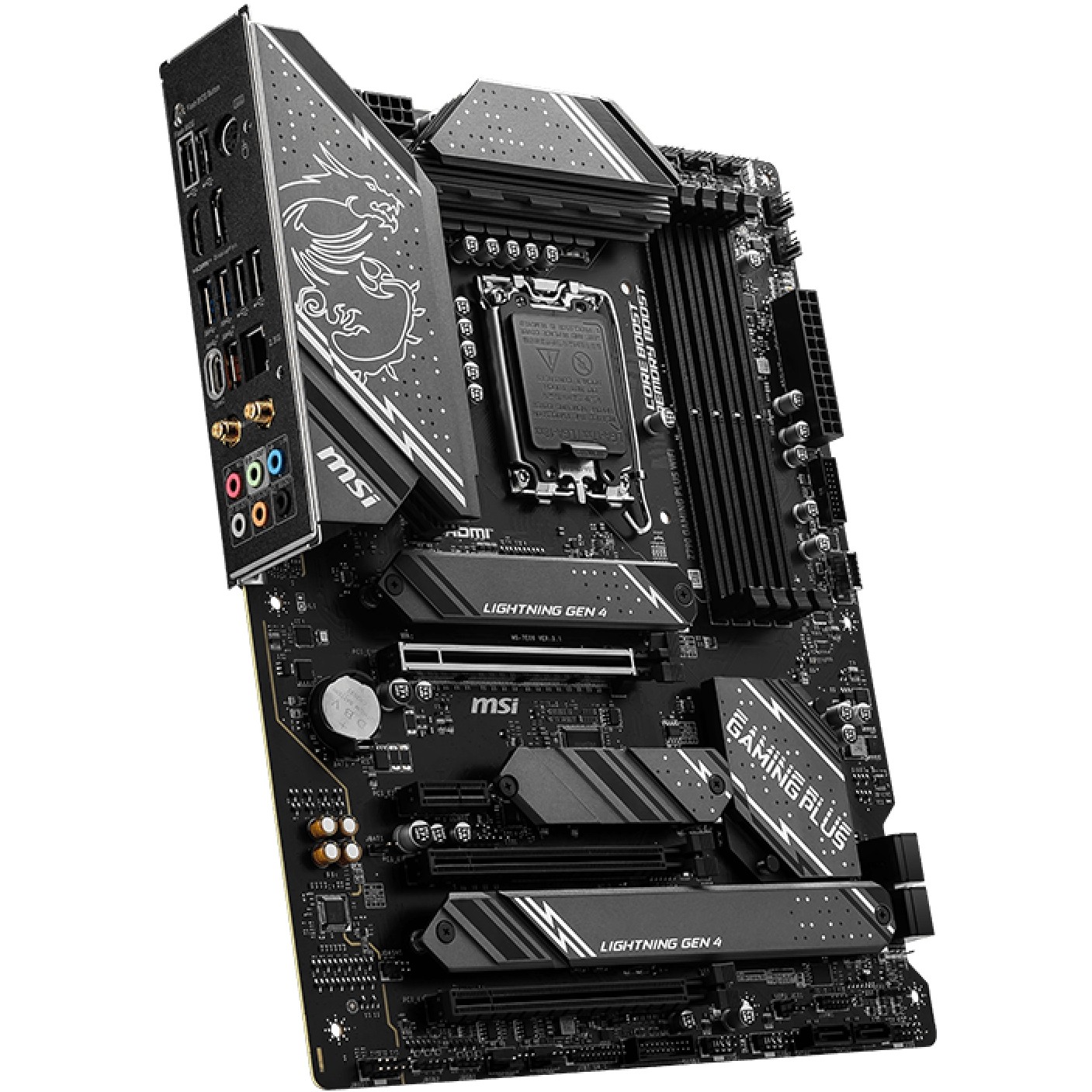 MBO 1700 MSI Z790 GAMING PLUS WIFI (LGA1700, Z790, DDR5, 4 utora, 4800 - 7200MHz, PCIe 5.0 x16, ATX)-4