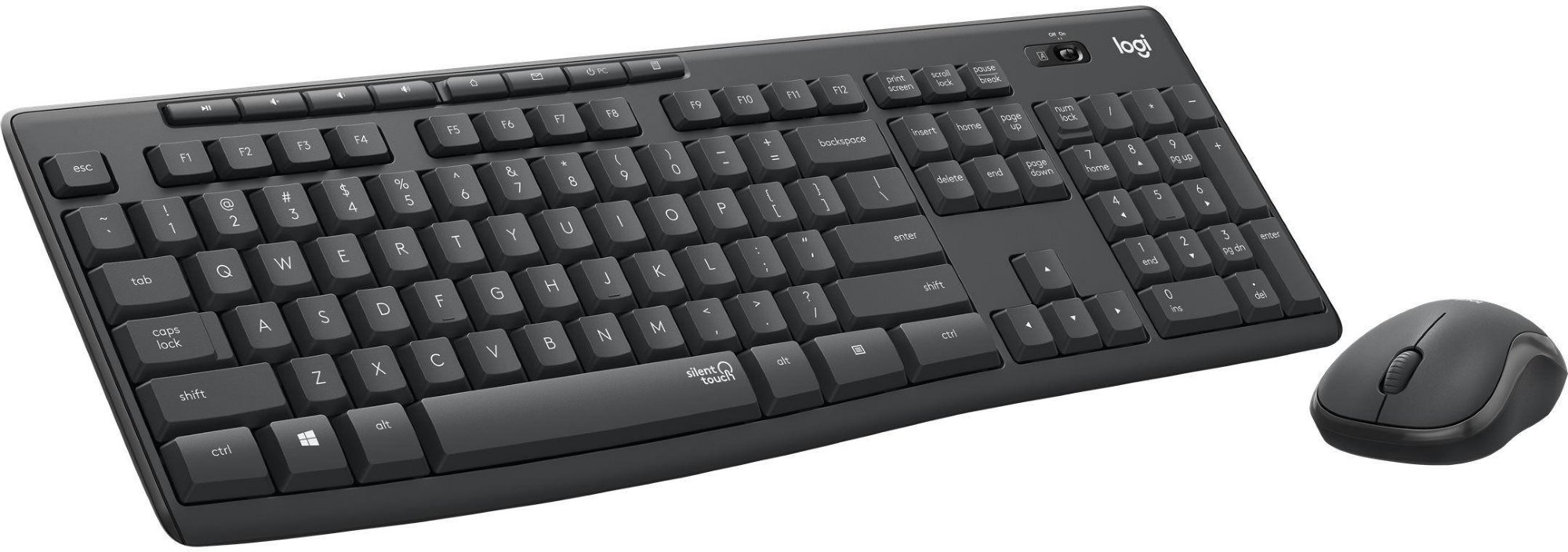 Tipkovnica i miš LOGITECH Wireless Desktop MK295 SLO (grafitni, bežični)-0
