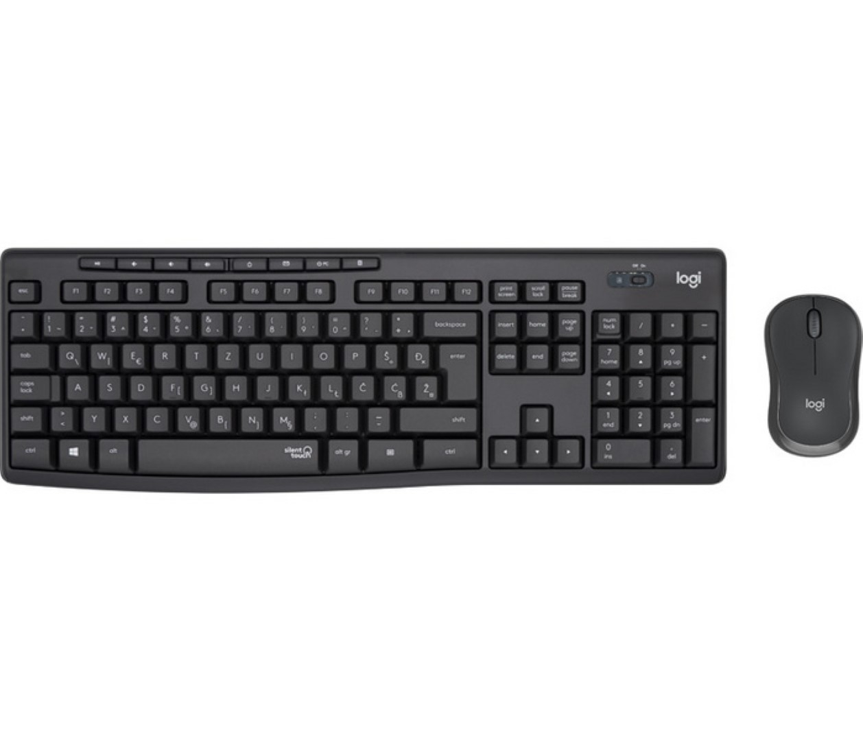 Tipkovnica i miš LOGITECH Wireless Desktop MK295 SLO (grafitni, bežični)-2