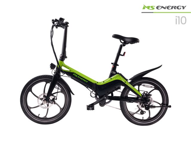 Električni bicikl MS ENERGY eBike i10 black green-0