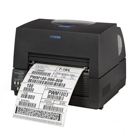 Label printer CITIZEN CL-S6621XL (thermal transfer, 8 dots/mm (203 dpi), media width (max.) 178 mm, print width (max.) 168 mm, speed (max.) 150 mm/s, dual interface (RS232, USB), emulation ZPLII, Datamax)-0