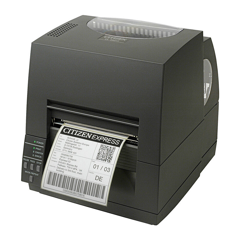 Label printer CITIZEN CL-S621II (thermal transfer, direct thermal, 8 dots/mm (203 dpi), media width (max.) 118 mm, print width (max.) 104 mm, speed (max.) 100 mm/s, dual interface (RS232, USB))-0