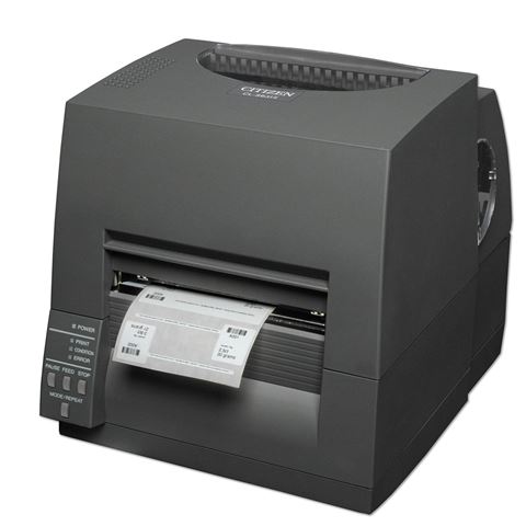 Label printer CITIZEN CL-S631II (thermal transfer, direct thermal, resolution 12 dots/mm, media width (max.) 118 mm, print width (max.) 104 mm, speed (max.) 100 mm/s, dual interface (RS232, USB), emulation EPL, ZPL, Datamax, EU, colour black)-0