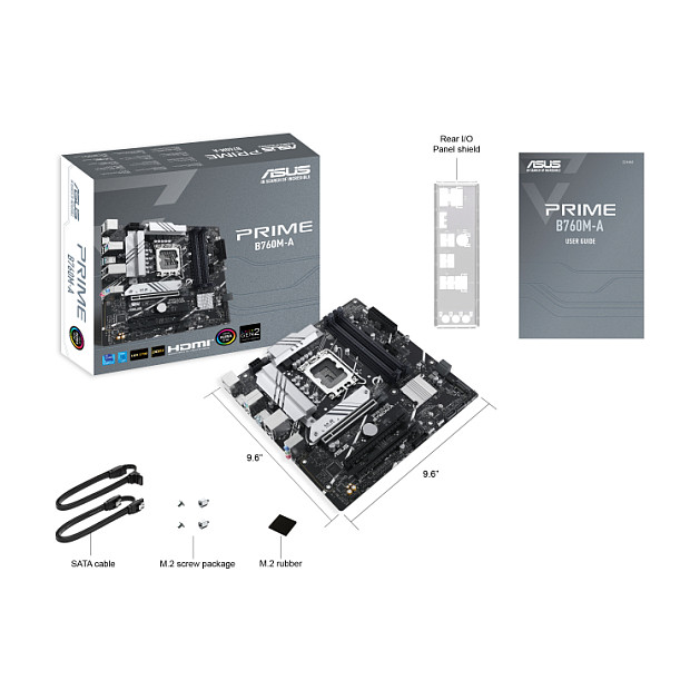 Matična ploča ASUS PRIME B760M-A-CSM, LGA1700, B760, DDR5, PCIe 4.0 x16, SATA3, RAID, mATX-7