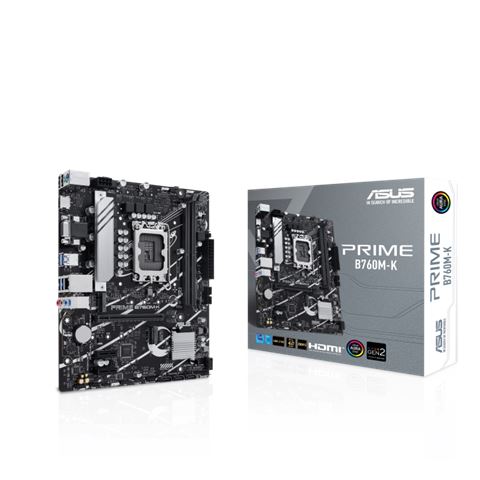 Matična ploča ASUS PRIME B760M-K, LGA1700, B760, DDR5, PCIe 4.0 x16, SATA3, RAID, 8-kanalni audio, 2.5Gb Ethernet, mATX, USB 3.2