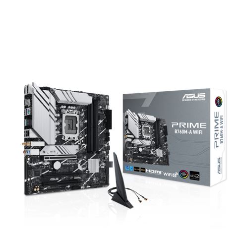 MBO ASUS PRIME B760M-A WIFI (lga1700, b760, ddr5, 4 utora, 4800 - 7200MHz, pcie 4.0 x16, sata3 4, raid 0, raid 1, raid 5, 8-kanalni audio, 1x2.5Gb Ethernet, display port 1, hdmi 2, matx, wlan connector 2, usb 3.2)-0