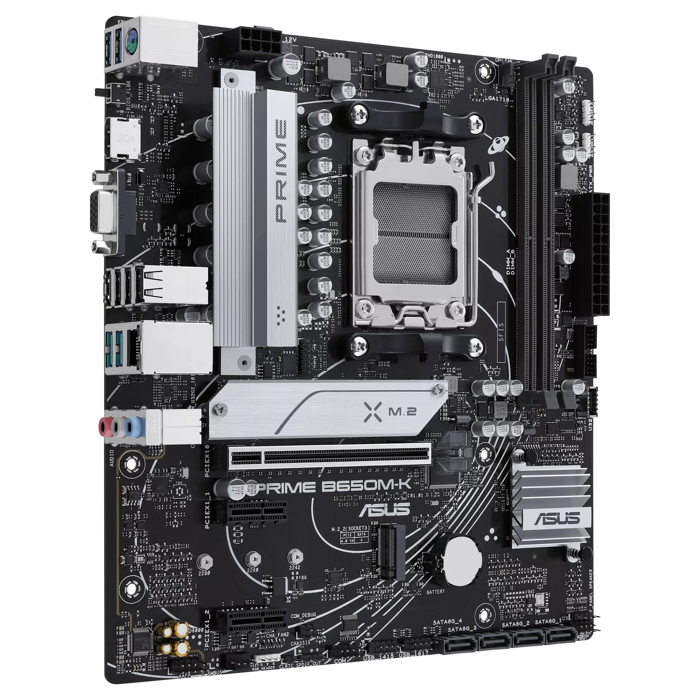 MBO ASUS PRIME B650M-K (am5, b650, ddr5, 4800 - 7800 mhz, pcie 4.0 x16, sata3 4, raid 0, raid 1, 8-kanalni audio, 1x 2.5Gb ethernet, matx, usb 3.2 4)-3