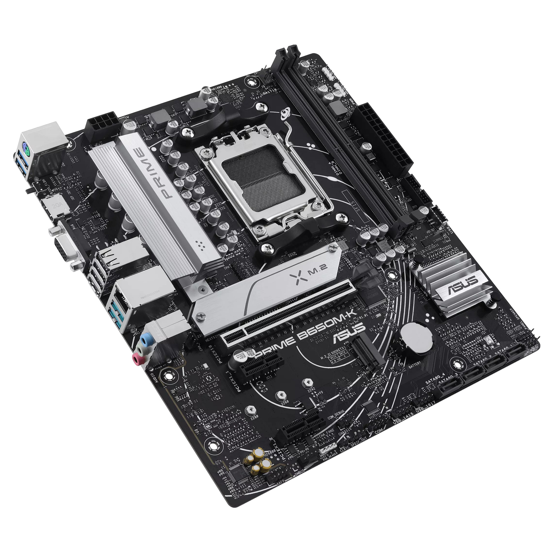 MBO ASUS PRIME B650M-K (am5, b650, ddr5, 4800 - 7800 mhz, pcie 4.0 x16, sata3 4, raid 0, raid 1, 8-kanalni audio, 1x 2.5Gb ethernet, matx, usb 3.2 4)-5