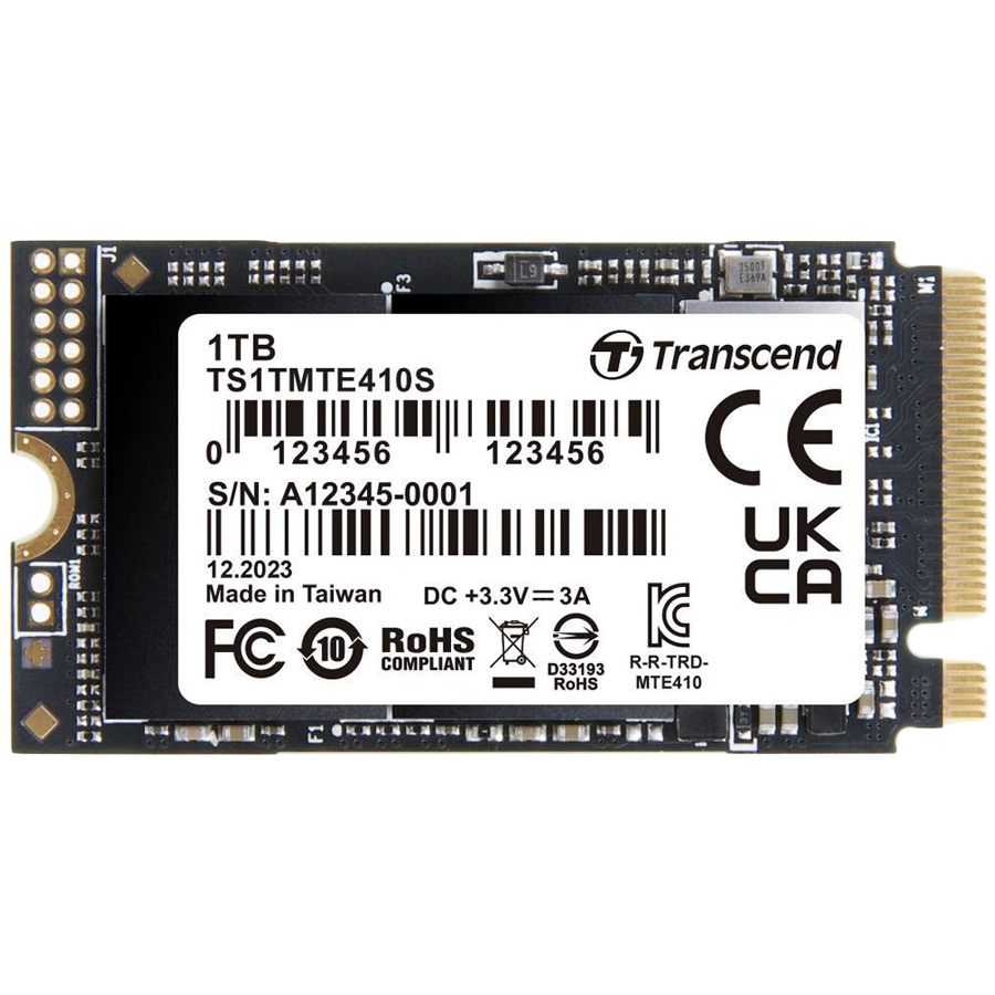 SSD TRANSCEND TS1TMTE410S (1TB, sučelje m.2 PCIe 4.0 x4, 3D NAND, brzina čitanja do 5.000.000 Mb/s, brzina zapisivanja do 3.500.000 Mb/s)-0