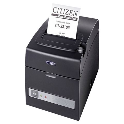 Printer CITIZEN CT-S310II (receipt printer, direct thermal, 8 dots/mm, variable paperwidth, print width, 160mm/sec., dual interface, cutter, ESC/POS, colour black)-0
