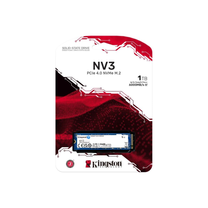 Kingston SSD 1TB NV3 M.2 2280 PCIe 4.0 NVMe SSD , EAN: 740617344790-23