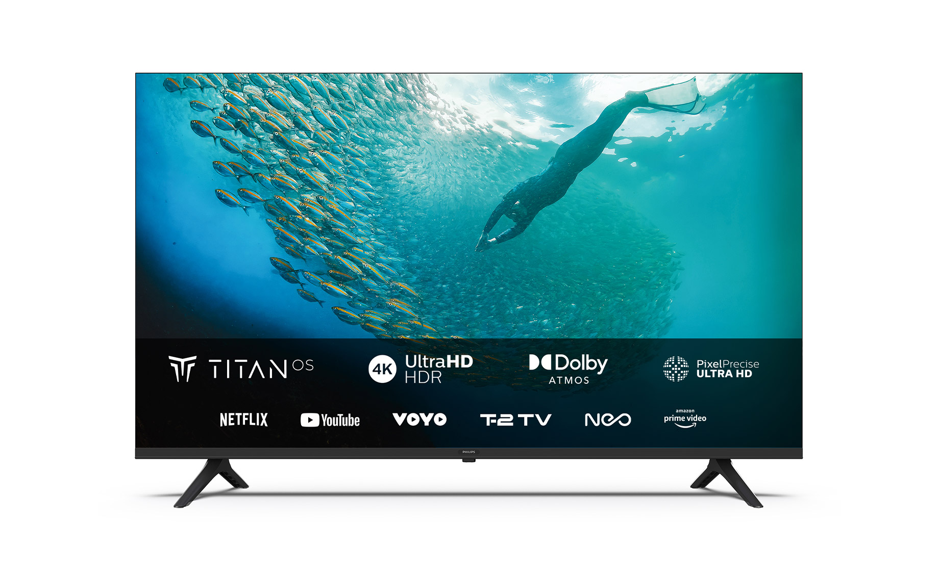 TV PHILIPS LED 43PUS7009/12 Titan OS (109 cm, 4K Ultra HD, HDR10+, HLG, Smart TV, DVB-T/T2/T2-HD/C/S2)-1