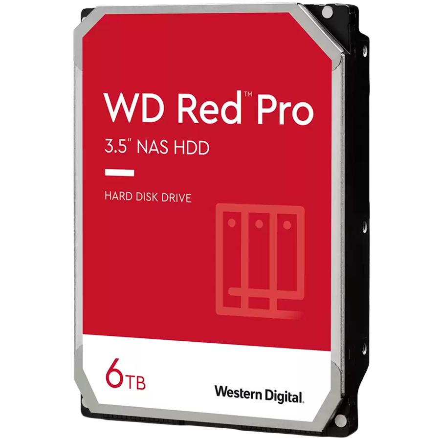 HDD Desktop WESTERN DIGITAL Red Pro (3.5, 6TB, 256MB, 7200 RPM, SATA 6 Gb/s)-0