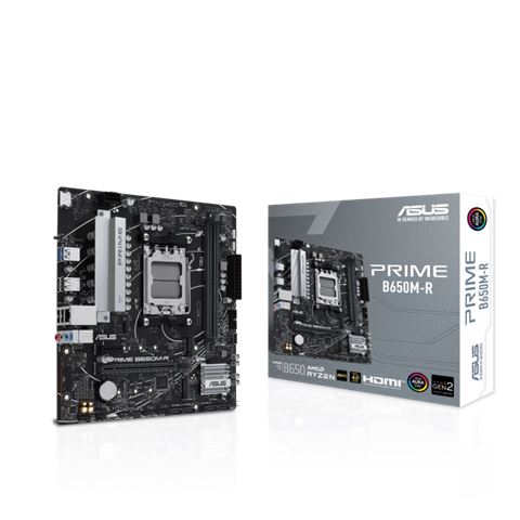 MBO ASUS PRIME B650M-R (am5, b650, ddr5, 4800 - 7200mhz, pcie 4.0 x16 1, sata3 4, raid 0, raid 1, 8-kanalni audio, 1x 2.5Gb Ethernet, atx, usb 3.2 2)