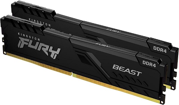 KINGSTON DRAM 32GB 3200MHz DDR4 CL16 DIMM (Kit of 2) FURY Beast crna EAN: 740617319842-1