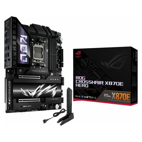 MBO AM5 ASUS ROG CROSSHAIR X870E HERO (AM5, AMD X870E, DDR5, 5200 - 8200MHz, PCIe 5.0 x16, ATX)