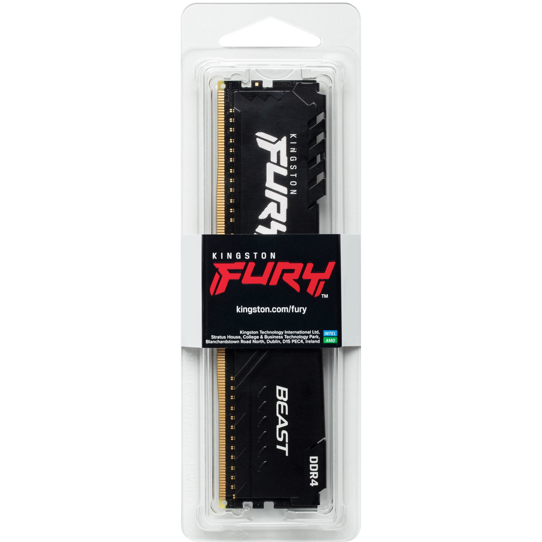RAM KINGSTON DRAM 32GB 3600MHz DDR4 CL18 FURY Beast (crna, 1.35 V, Heatsink hlađenje, DIMM 288-pin, XMP 2.0)-8