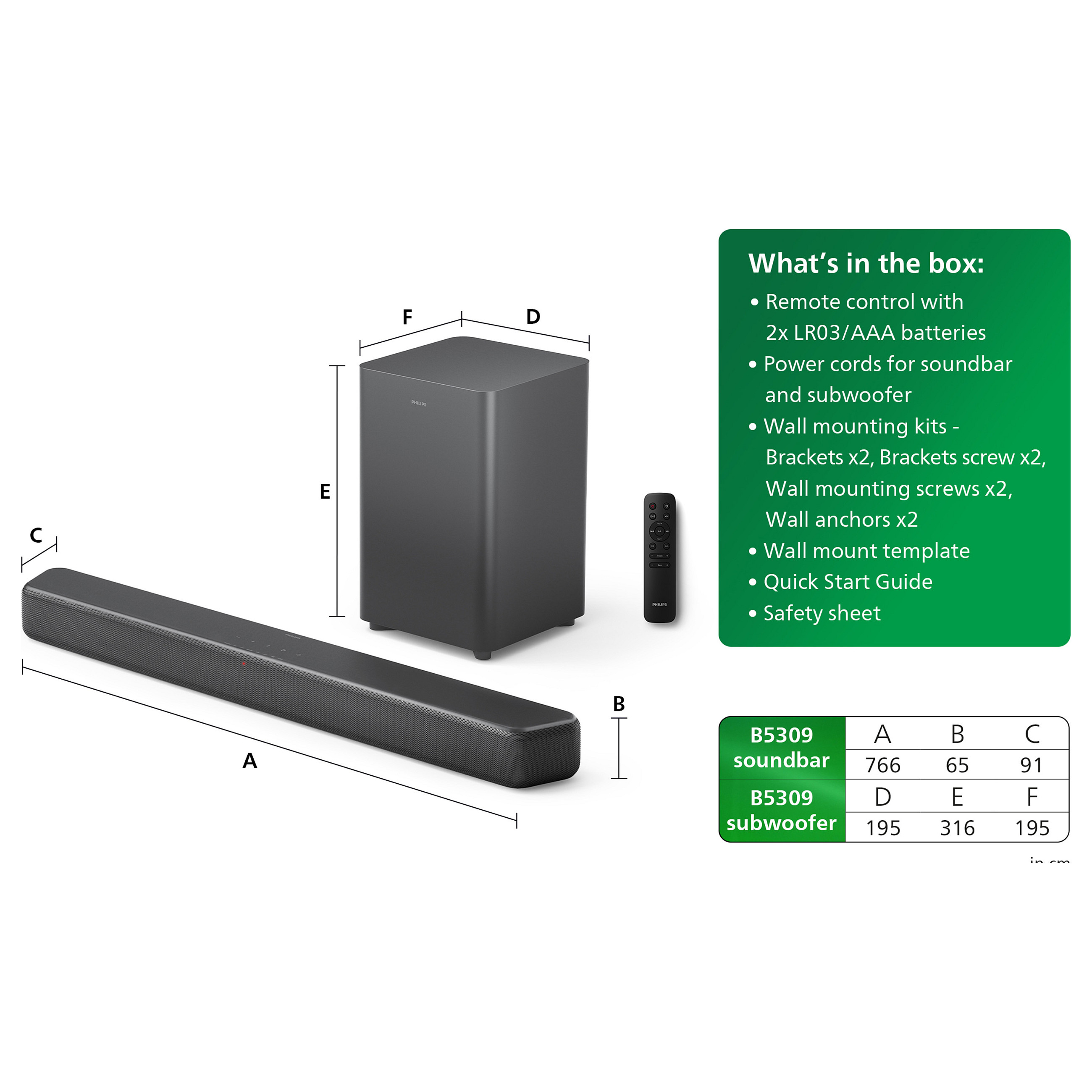 Soundbar PHILIPS TAB5309/10 2.1 kanali-44