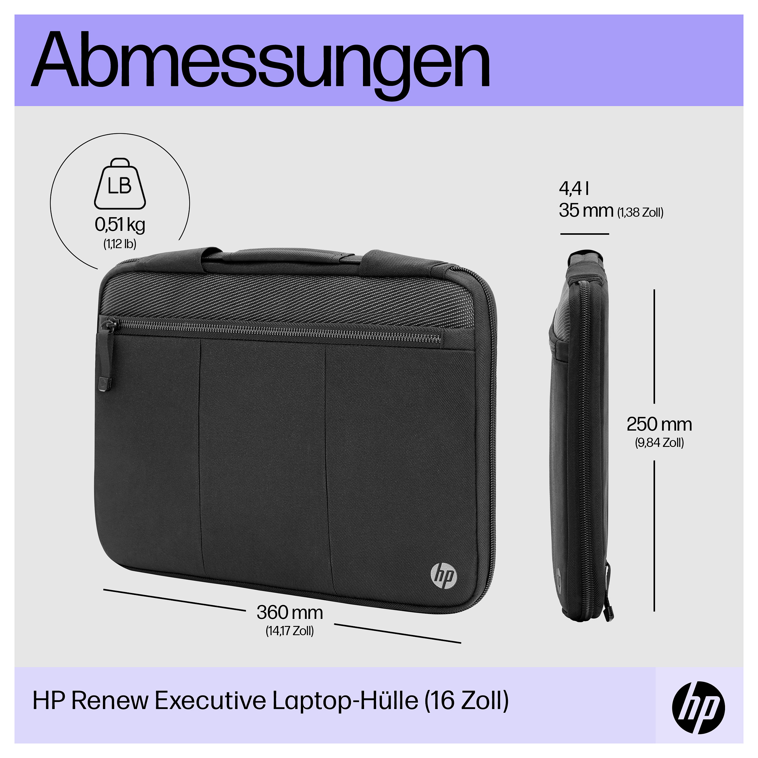 Torba za laptop HP 6B8Y3AA siva boja (14, 2 pretinca)-6