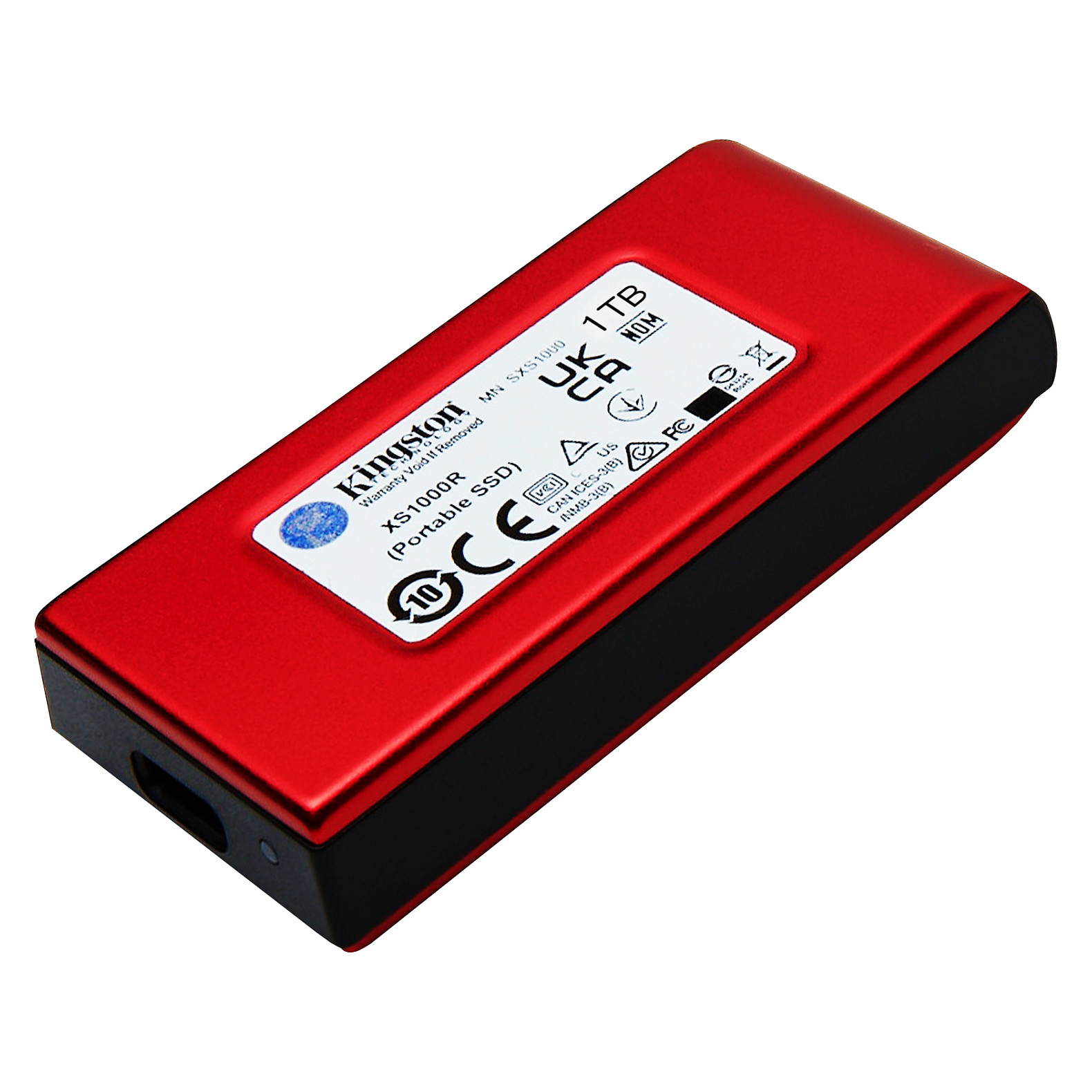 Kingston SSD 1TB XS1000 Red External USB 3.2 Gen 2 Portable Solid State Drive, EAN: 740617343748-12