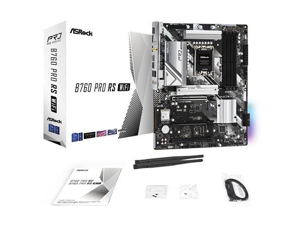 MBO ASROCK B760 PRO RS WIFI (lga1700, b760, ddr5, broj utora 4, 4800 - 7200MHz, pcie 5.0 x16 1, sata3 4, 8-kanalni audio, 1x 2.5Gb ethernet, display port 1, atx, wlan connector 2, usb 3.2 6)-0