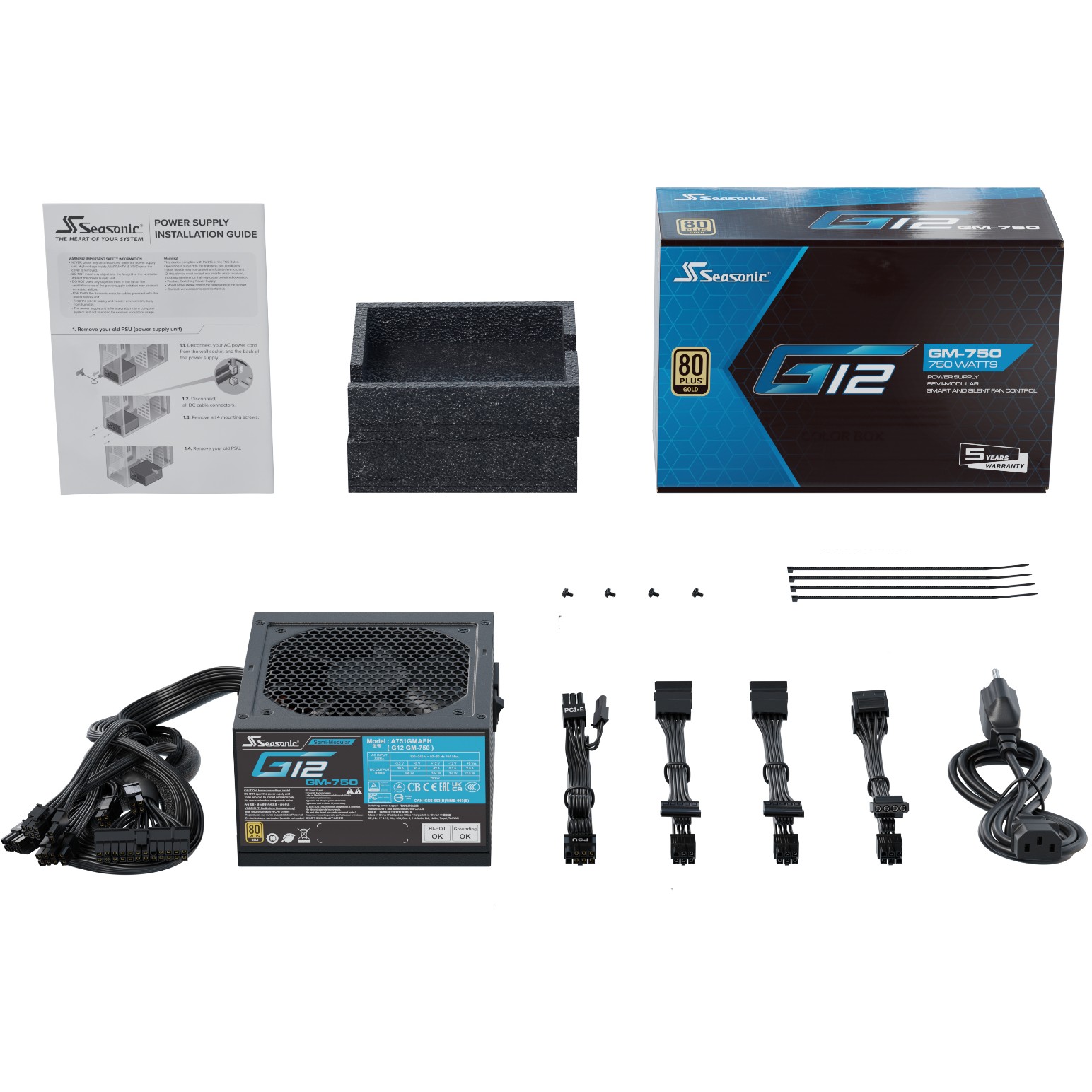 Napajanje Seasonic G12 GM-Series 750W, 80+Gold-5