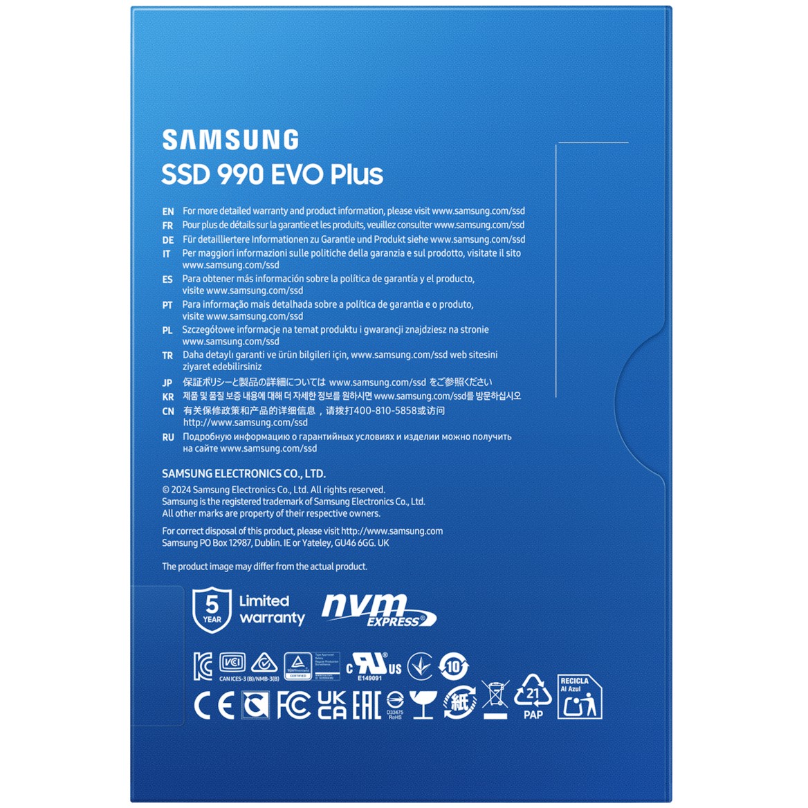 SSD 2TB Samsung 990 EVO Plus M.2 NVMe MZ-V9S2T0BW-10