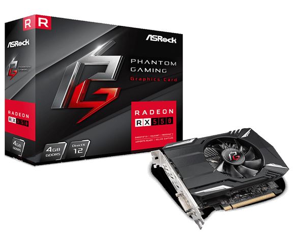 Grafička kartica ASROCK RX550 Phantom Gaming 4G (4gb gddr5, 128-bit)-0