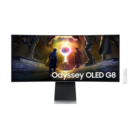 Monitor SAMSUNG LS34DG850SUXDU (34, 219, panel OLED, 3440x1440, 250 cd/m2, kontrast 1.000.0001, 178°, 178°, 0,03 ms, DP, HDCP, HDMI x2, USB 3.0, zvučnici da, zakrivljeni, srebrna boja, postolje pivot, postolje podesivo po visini, swivel, tilt, 175Hz)-0