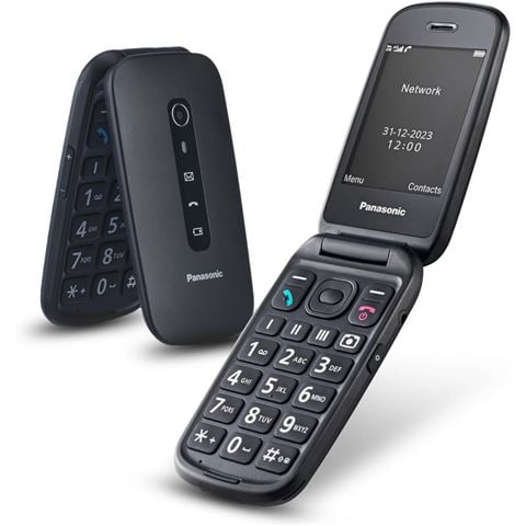 Mobitel PANASONIC KX-TU550EXB crni, preklopni, 4G EMP, otporni, SOS ključ-0