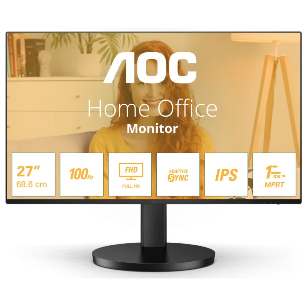Monitor AOC 27B3HA2 (27" IPS, 100Hz, 1920x1080 FHD) crni-0
