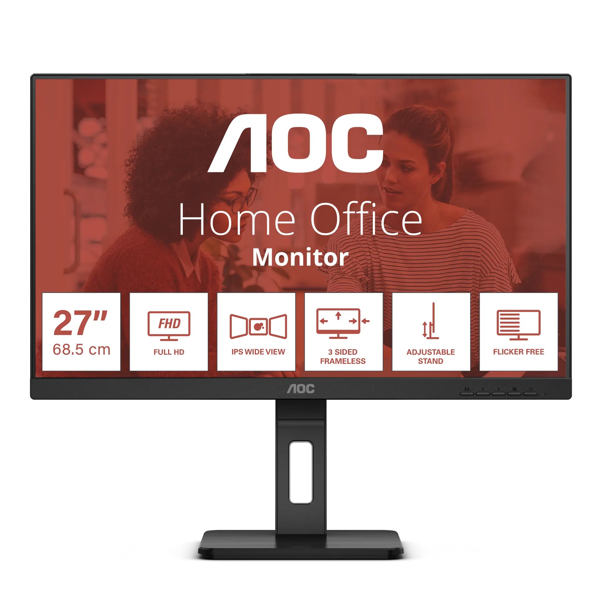 Monitor AOC 27E3QAF (27" IPS, 75Hz, 1920x1080 FHD) crni