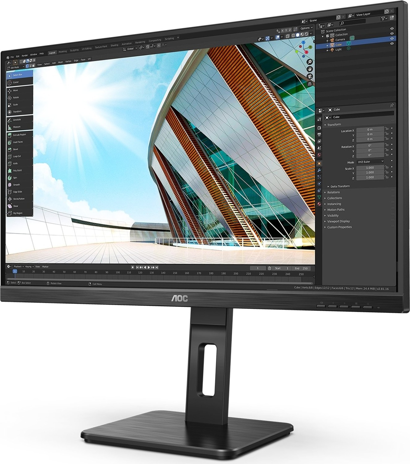 Monitor AOC Q27P2Q (27" IPS, 75Hz, 2560x1440 QHD) crni-7