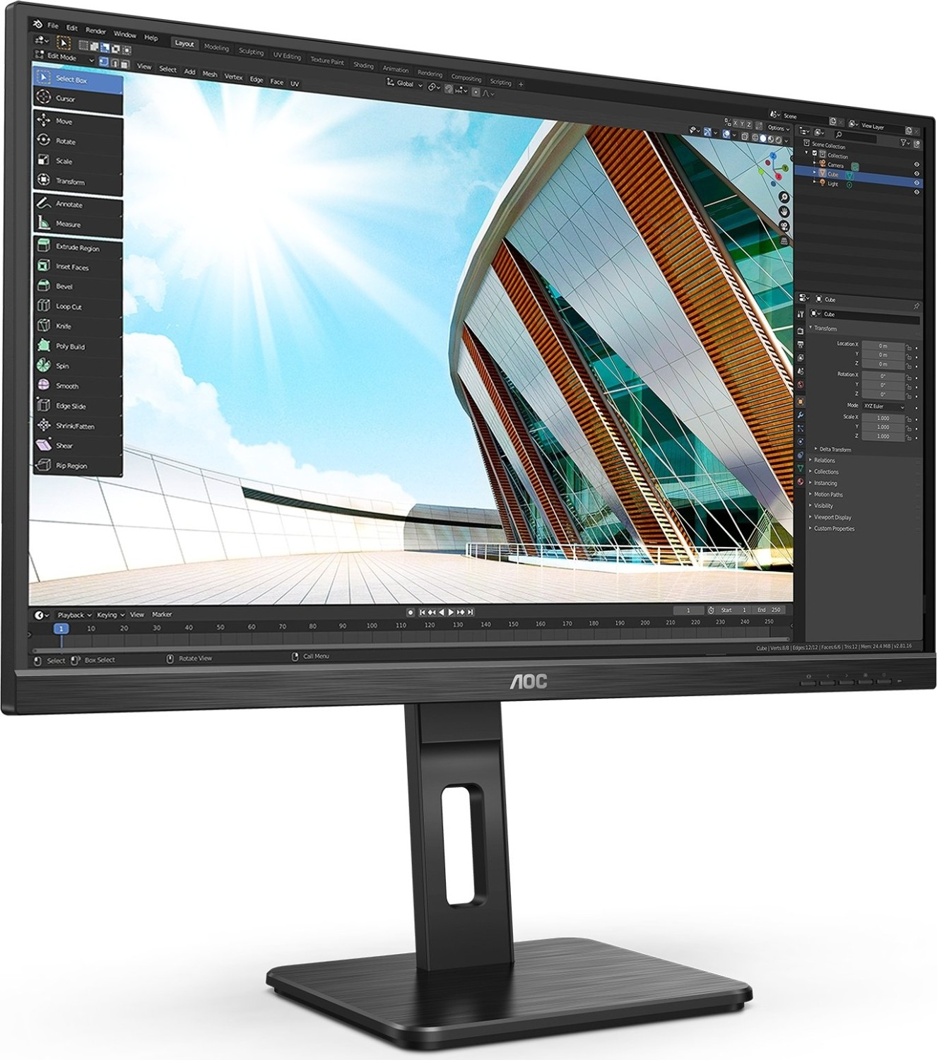 Monitor AOC Q27P2Q (27" IPS, 75Hz, 2560x1440 QHD) crni-8
