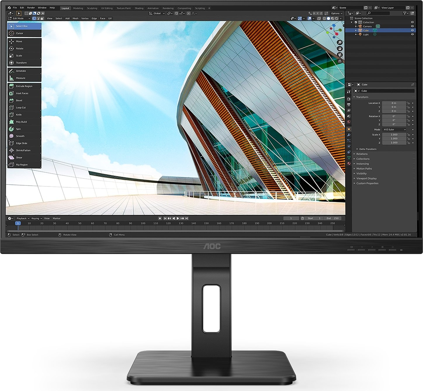 Monitor AOC Q27P2Q (27" IPS, 75Hz, 2560x1440 QHD) crni-9